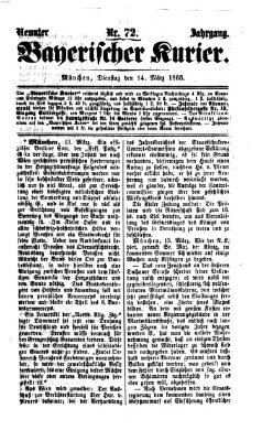 Bayerischer Kurier Dienstag 14. März 1865