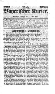 Bayerischer Kurier Dienstag 21. März 1865