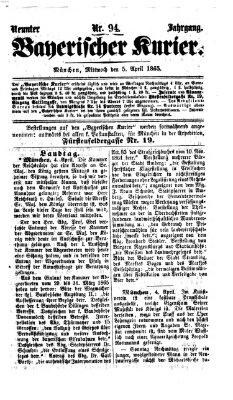 Bayerischer Kurier Mittwoch 5. April 1865