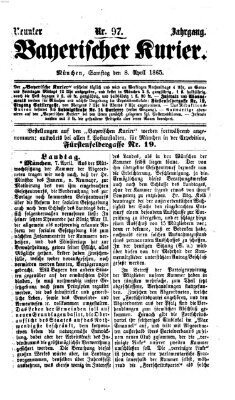 Bayerischer Kurier Samstag 8. April 1865