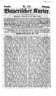 Bayerischer Kurier Mittwoch 19. April 1865