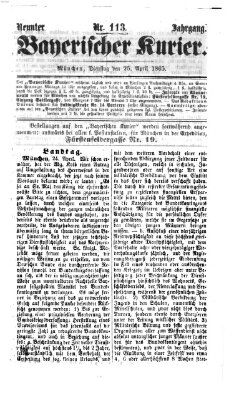 Bayerischer Kurier Dienstag 25. April 1865