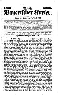 Bayerischer Kurier Freitag 28. April 1865