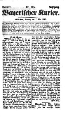 Bayerischer Kurier Sonntag 7. Mai 1865