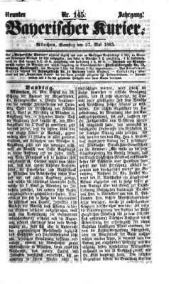 Bayerischer Kurier Samstag 27. Mai 1865