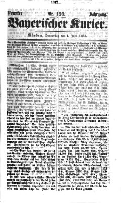 Bayerischer Kurier Donnerstag 1. Juni 1865