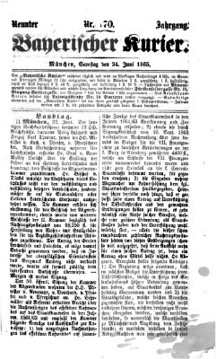 Bayerischer Kurier Samstag 24. Juni 1865