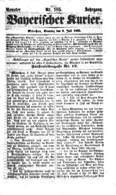 Bayerischer Kurier Sonntag 9. Juli 1865