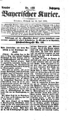 Bayerischer Kurier Mittwoch 12. Juli 1865