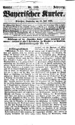 Bayerischer Kurier Donnerstag 13. Juli 1865