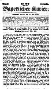 Bayerischer Kurier Sonntag 16. Juli 1865