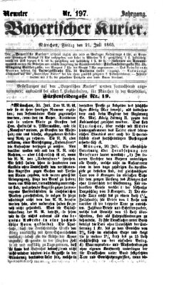 Bayerischer Kurier Freitag 21. Juli 1865