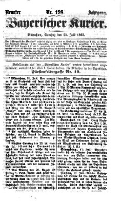 Bayerischer Kurier Samstag 22. Juli 1865