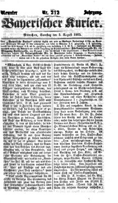 Bayerischer Kurier Samstag 5. August 1865