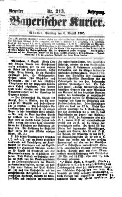 Bayerischer Kurier Sonntag 6. August 1865