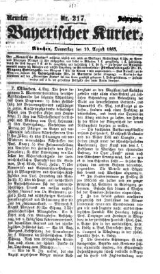 Bayerischer Kurier Donnerstag 10. August 1865