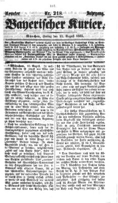 Bayerischer Kurier Freitag 11. August 1865