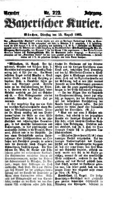 Bayerischer Kurier Dienstag 15. August 1865