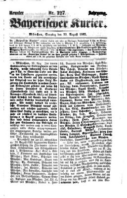 Bayerischer Kurier Sonntag 20. August 1865