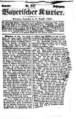 Bayerischer Kurier Donnerstag 31. August 1865