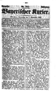 Bayerischer Kurier Donnerstag 7. September 1865