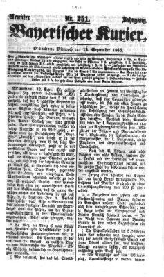 Bayerischer Kurier Mittwoch 13. September 1865