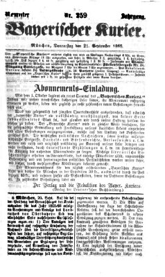 Bayerischer Kurier Donnerstag 21. September 1865