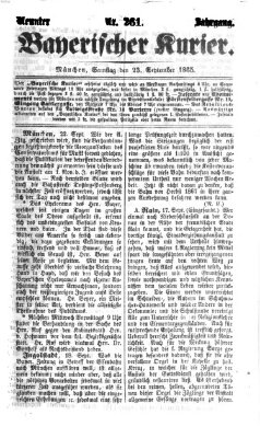 Bayerischer Kurier Samstag 23. September 1865