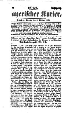 Bayerischer Kurier Sonntag 8. Oktober 1865