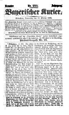 Bayerischer Kurier Donnerstag 12. Oktober 1865