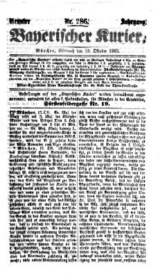 Bayerischer Kurier Mittwoch 18. Oktober 1865