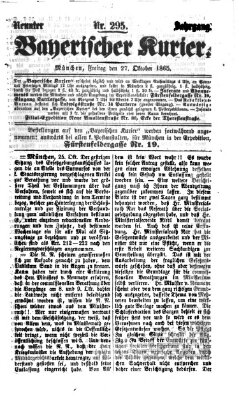 Bayerischer Kurier Freitag 27. Oktober 1865