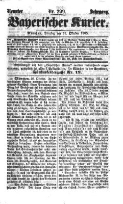 Bayerischer Kurier Dienstag 31. Oktober 1865