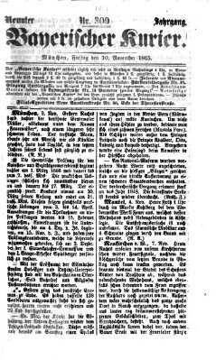 Bayerischer Kurier Freitag 10. November 1865