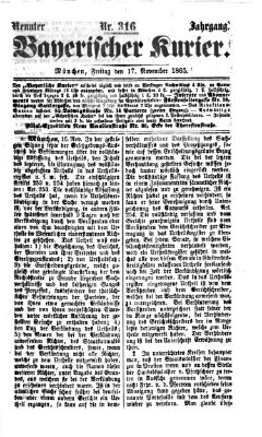 Bayerischer Kurier Freitag 17. November 1865