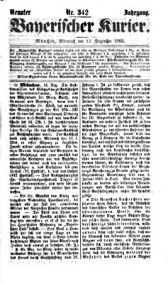 Bayerischer Kurier Mittwoch 13. Dezember 1865