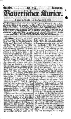 Bayerischer Kurier Montag 18. Dezember 1865