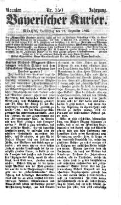 Bayerischer Kurier Donnerstag 21. Dezember 1865