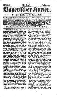 Bayerischer Kurier Samstag 23. Dezember 1865