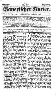 Bayerischer Kurier Montag 25. Dezember 1865