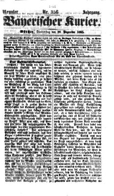 Bayerischer Kurier Donnerstag 28. Dezember 1865