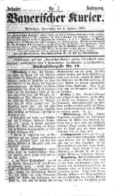 Bayerischer Kurier Donnerstag 4. Januar 1866