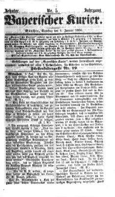 Bayerischer Kurier Samstag 6. Januar 1866