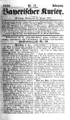 Bayerischer Kurier Montag 22. Januar 1866