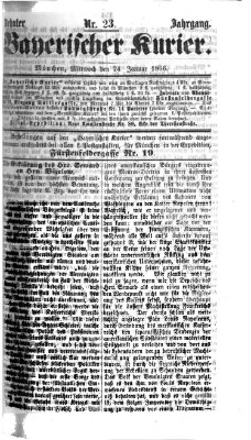 Bayerischer Kurier Mittwoch 24. Januar 1866