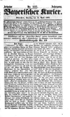 Bayerischer Kurier Samstag 14. April 1866