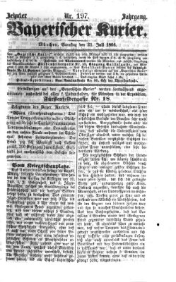 Bayerischer Kurier Samstag 21. Juli 1866