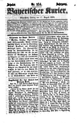 Bayerischer Kurier Freitag 17. August 1866