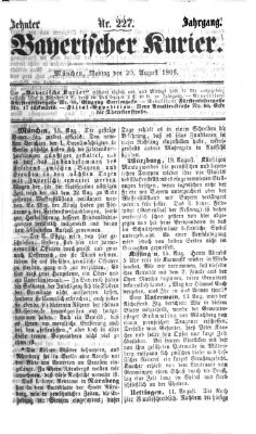 Bayerischer Kurier Montag 20. August 1866