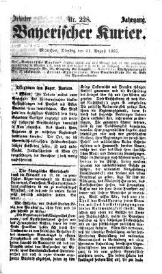 Bayerischer Kurier Dienstag 21. August 1866